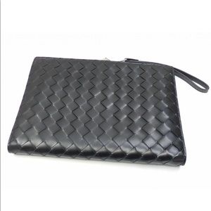 Intrecciato Spazzolati Calf Skin Nero Bag